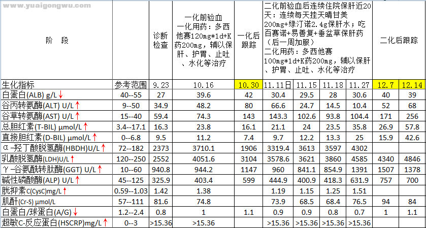 肝功能统计